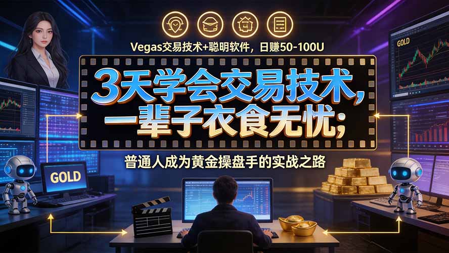 3天学会做交易,普通人快速成为操盘手” Vegas交易系统+聪明软件 , 日赚50-1000U, 长期稳定,小白轻松上手-娜娜项目网