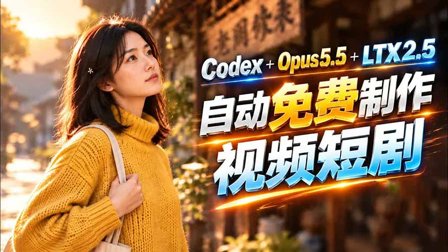 Codex 出图 + 免费 LTX-2.5 生成视频，Claude Opus 5.5 全自动剪出 1 分钟情感短剧《停了的表》-娜娜项目网