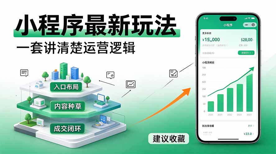 微信小程序最新玩法 四种收益来源,单日收入400+-娜娜项目网