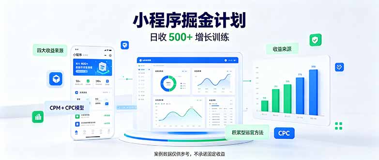 一部手机日入500+,微信小程序掘金计划,四种收入来源,长期稳定可靠-娜娜项目网