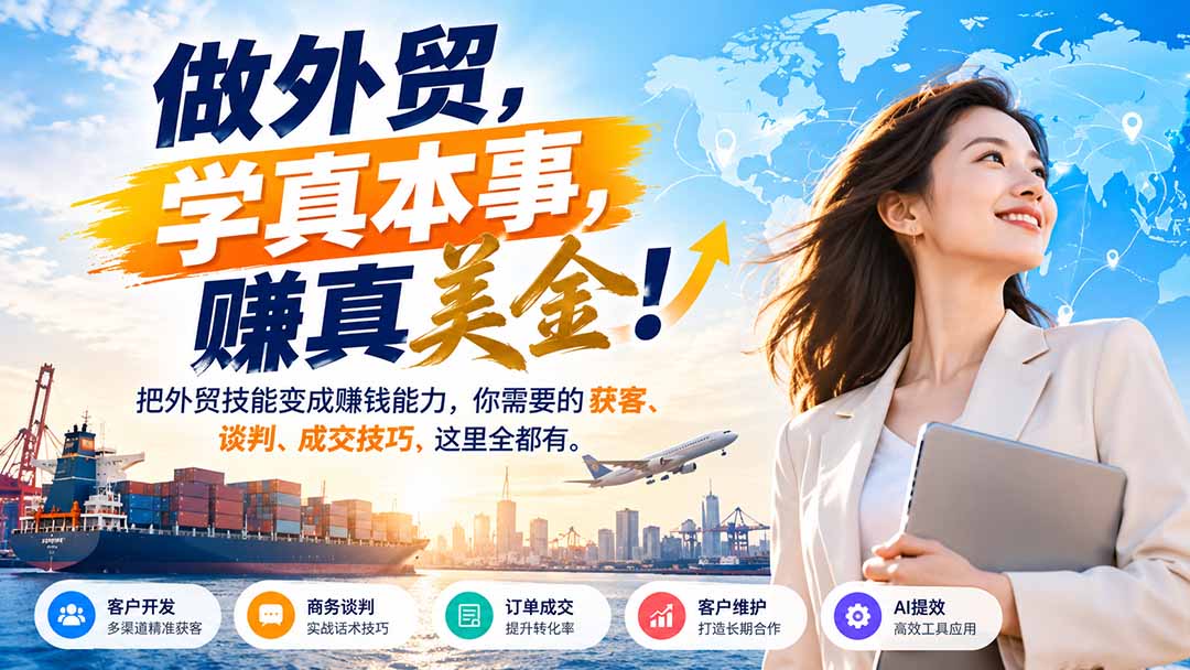 做外贸,学真本事,赚真美金!把外贸技能变成赚钱能力,你需要的获客、谈判、成交技巧,这里全都有-娜娜项目网